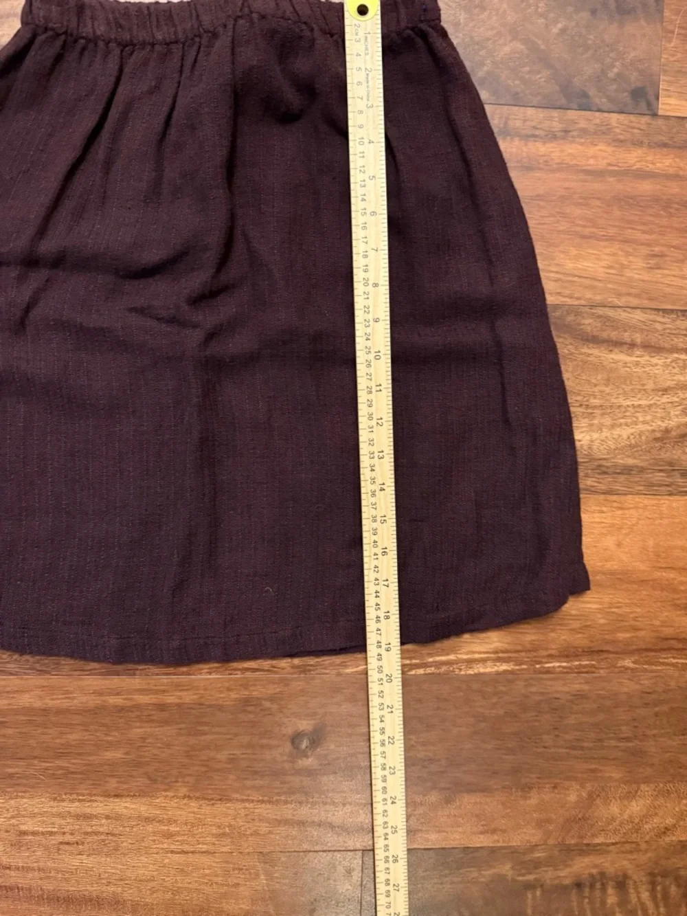 Eileen Fisher Vintage Plum Elastic-Waist Mini Skirt - Picture 5 of 5